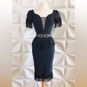 Calico Fringe Wiggle Dress from Rebel Love - NEW with tags on, never been worn.